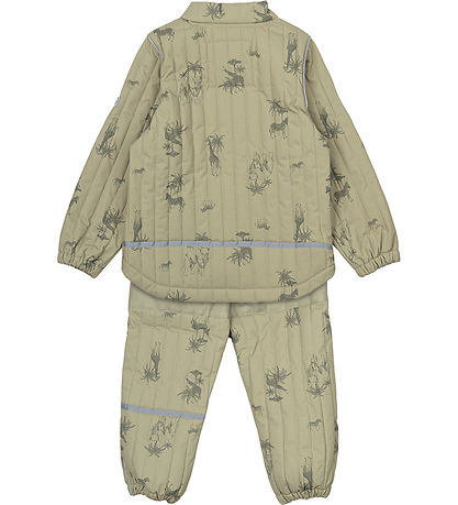 Mikk-Line Thermokleidung - Grau Green m. Print