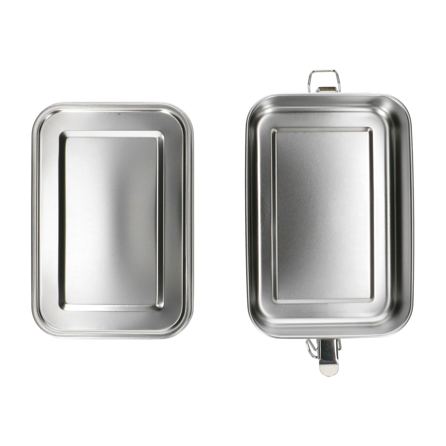 Lunchbox met siliconen ring, RVS, 1400 ml