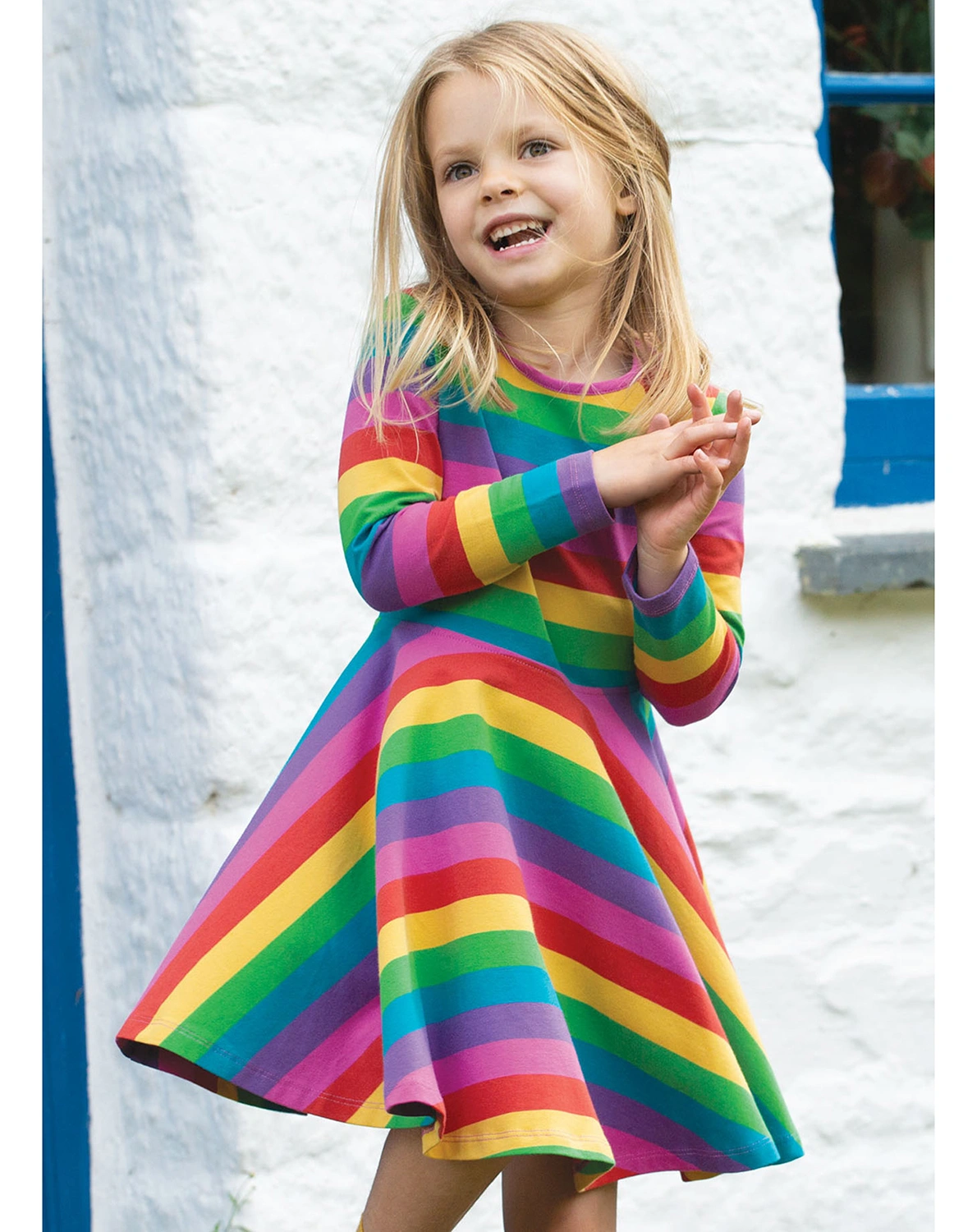 Kleid FOXGLOVE gestreift in bunt