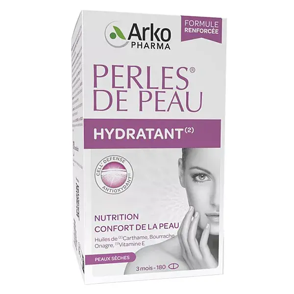 Arkopharma Skin Pearls - Nutrição e conforto hidratantes para a pele - 180 cápsulas