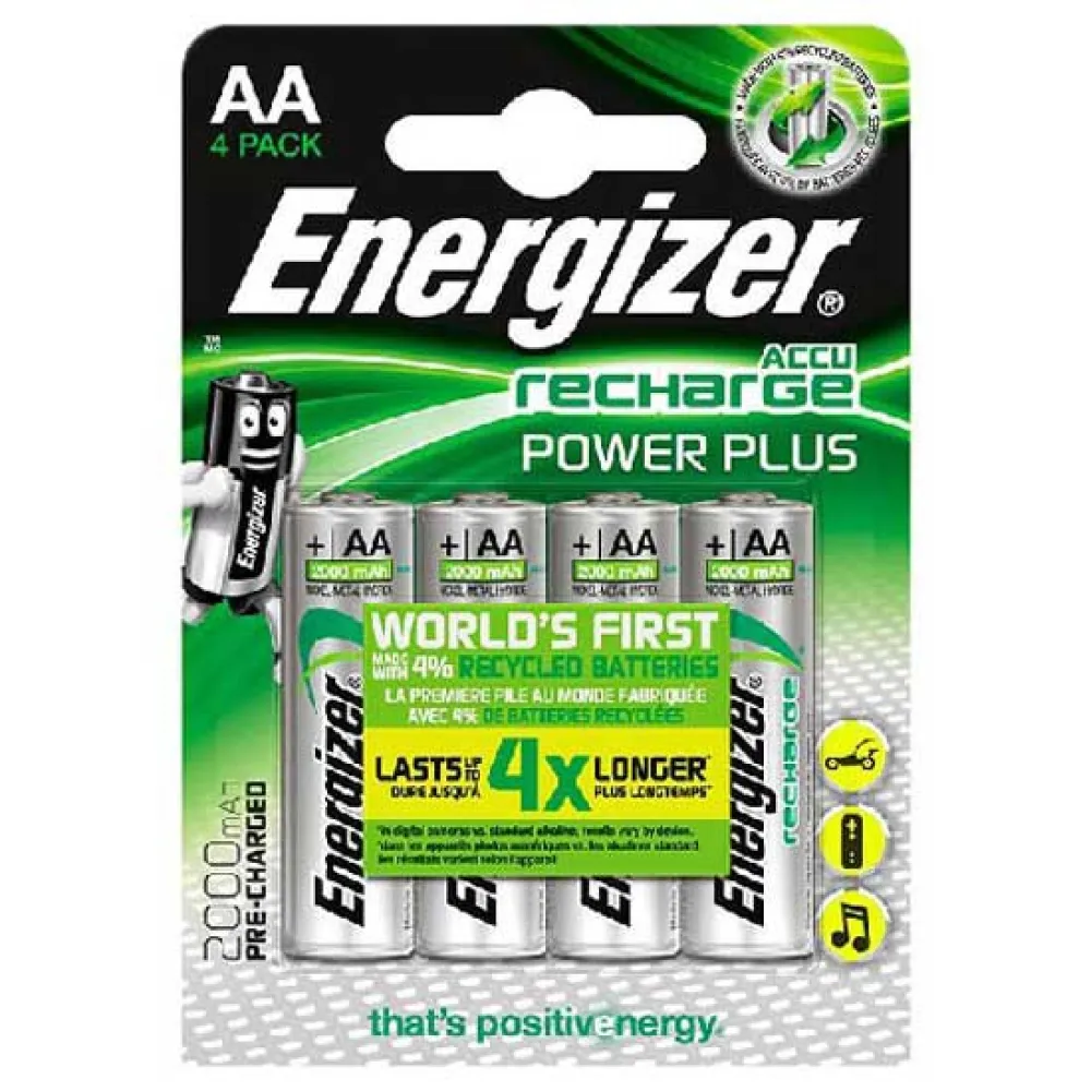 Energizer HR6 2000MaH AA Wiederaufladbare Batterie 4 einheiten
