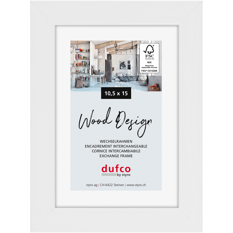 Dufco Bilderrahmen Toronto, 10.5 x 15 cm, weiss