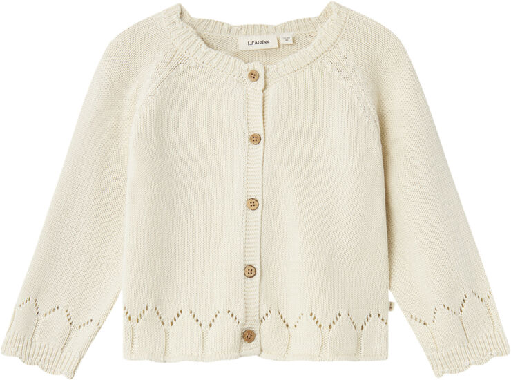 Lil' Atelier NMFRAMLA LS KNIT CARD LIL Turtledove
