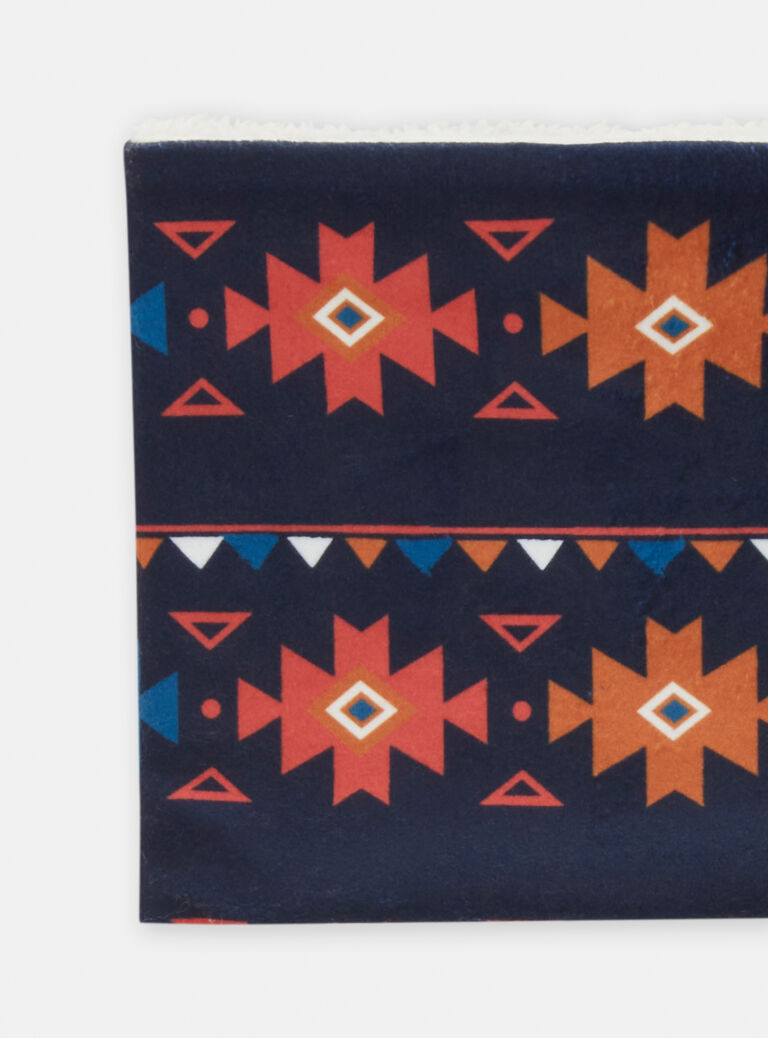 Snood bleu nuit à motif aztèque pour garçon