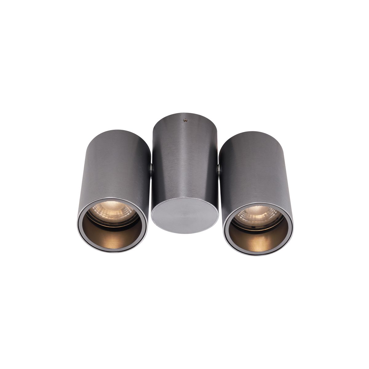 Design opbouwspot gunmetal GU10 50mm 2-lichts kantelbaar - Michael
