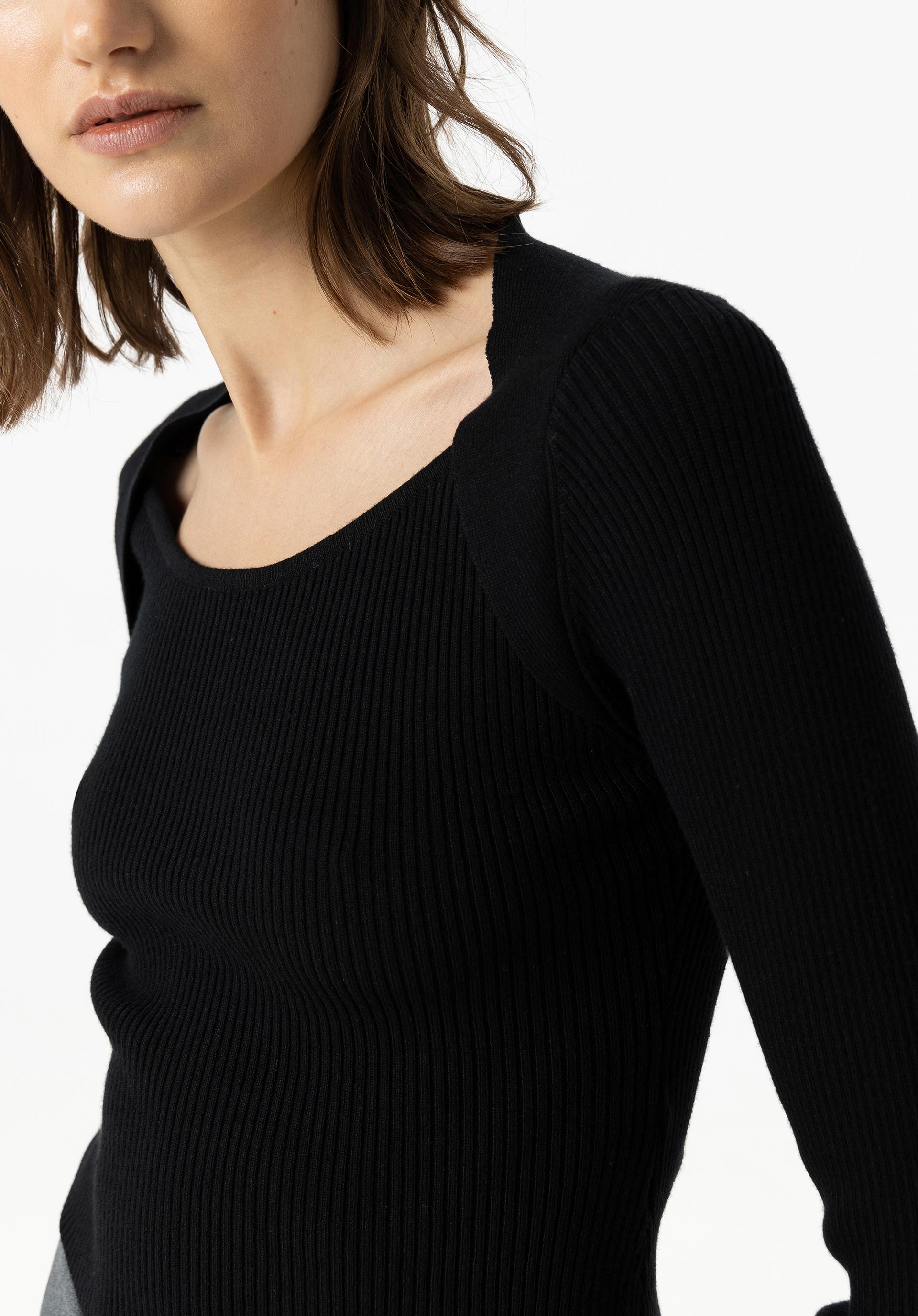 Camisola de Malha Canelada
