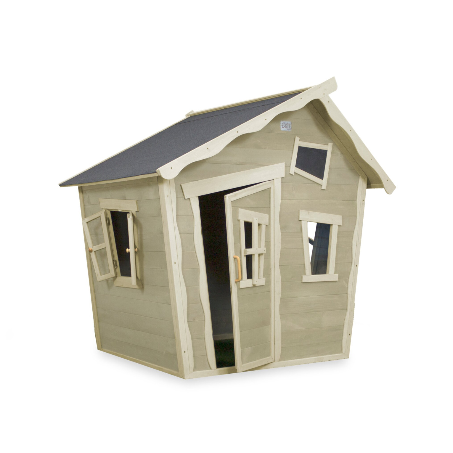 EXIT Crooky 100 houten speelhuis - grijsbeige