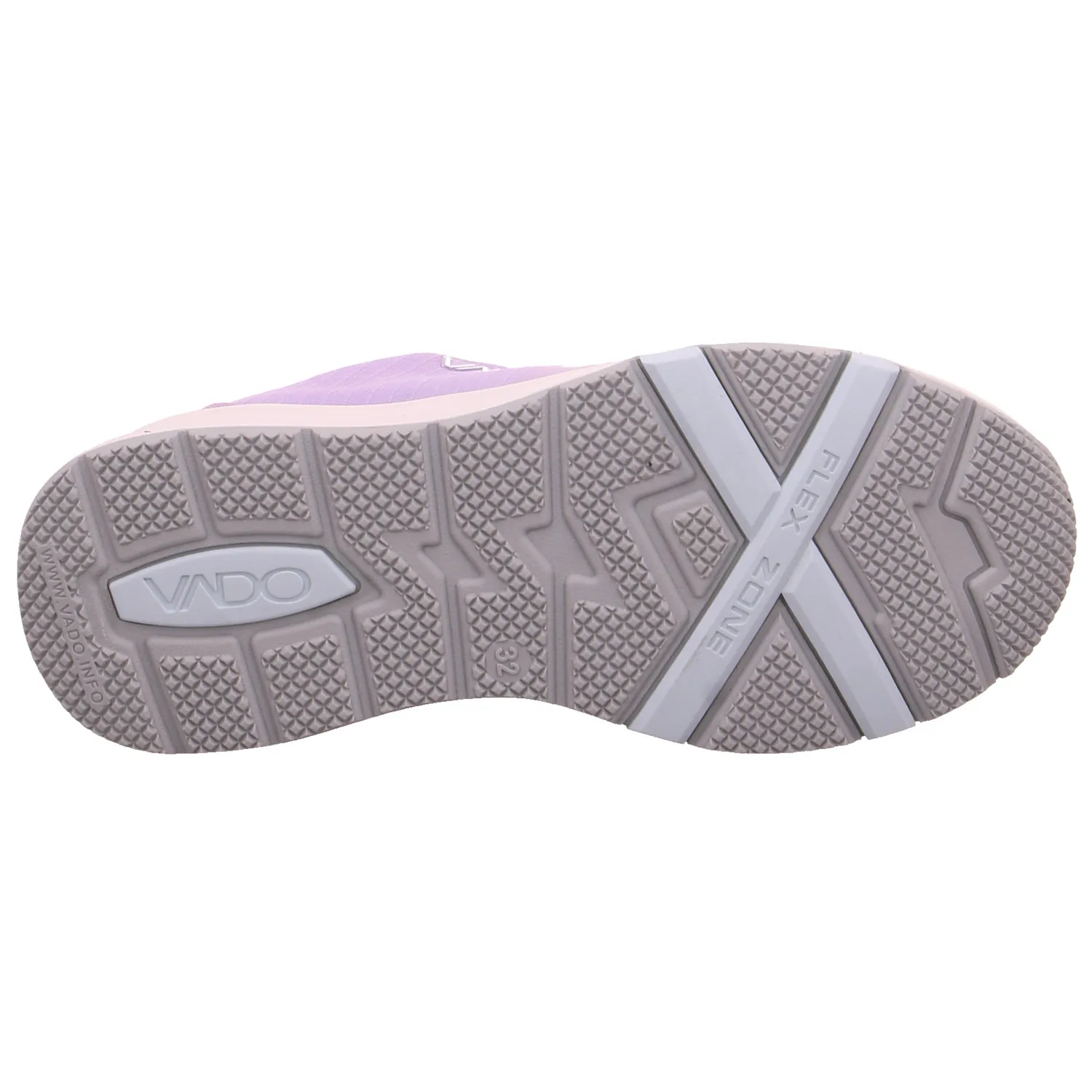 VADO Mädchen-Halbschuh Klett Flieder Textil  Sneaker Outdoor