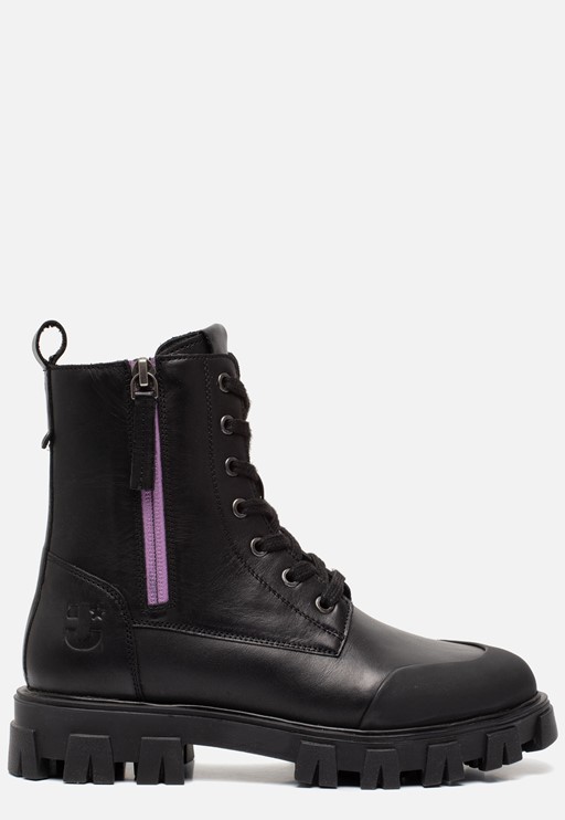 Muyters Veterboots zwart Leer 42603