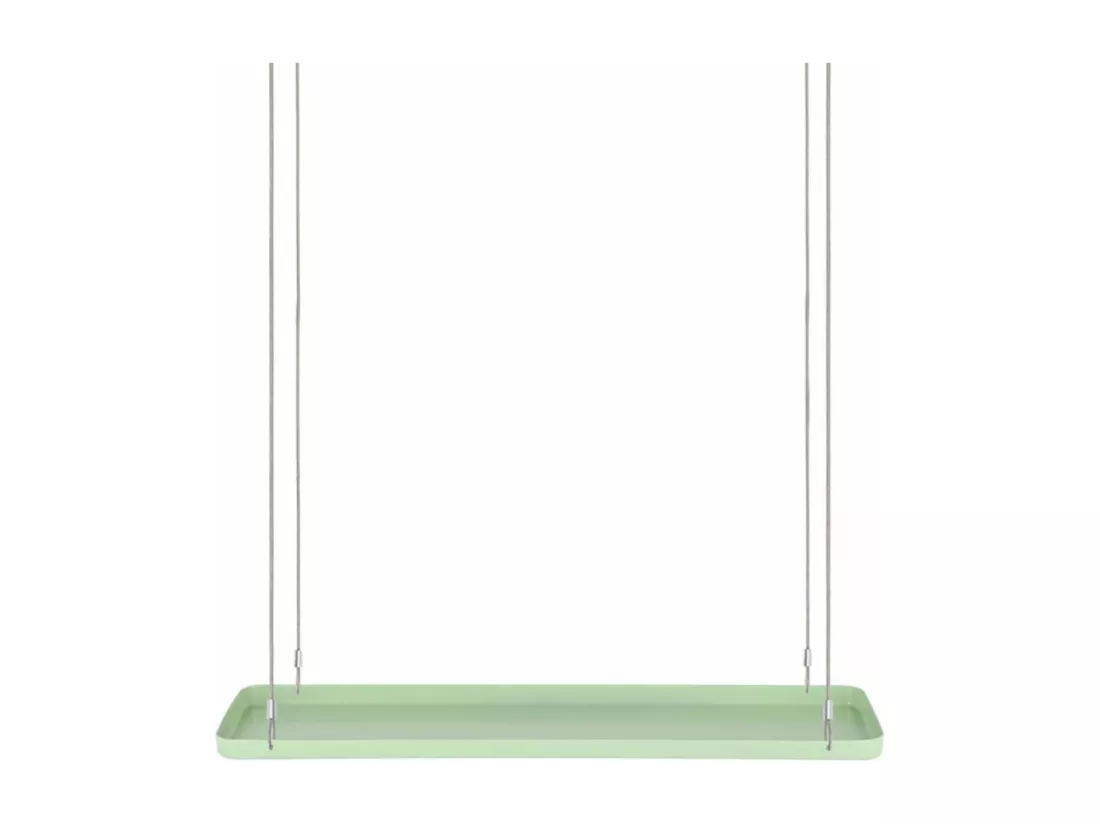 Support à plantes rectangulaire à suspendre vert Longueur de 58 cm