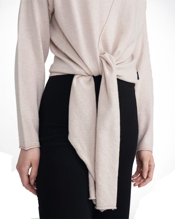 Emmy Tie Sweater Women uldbluse