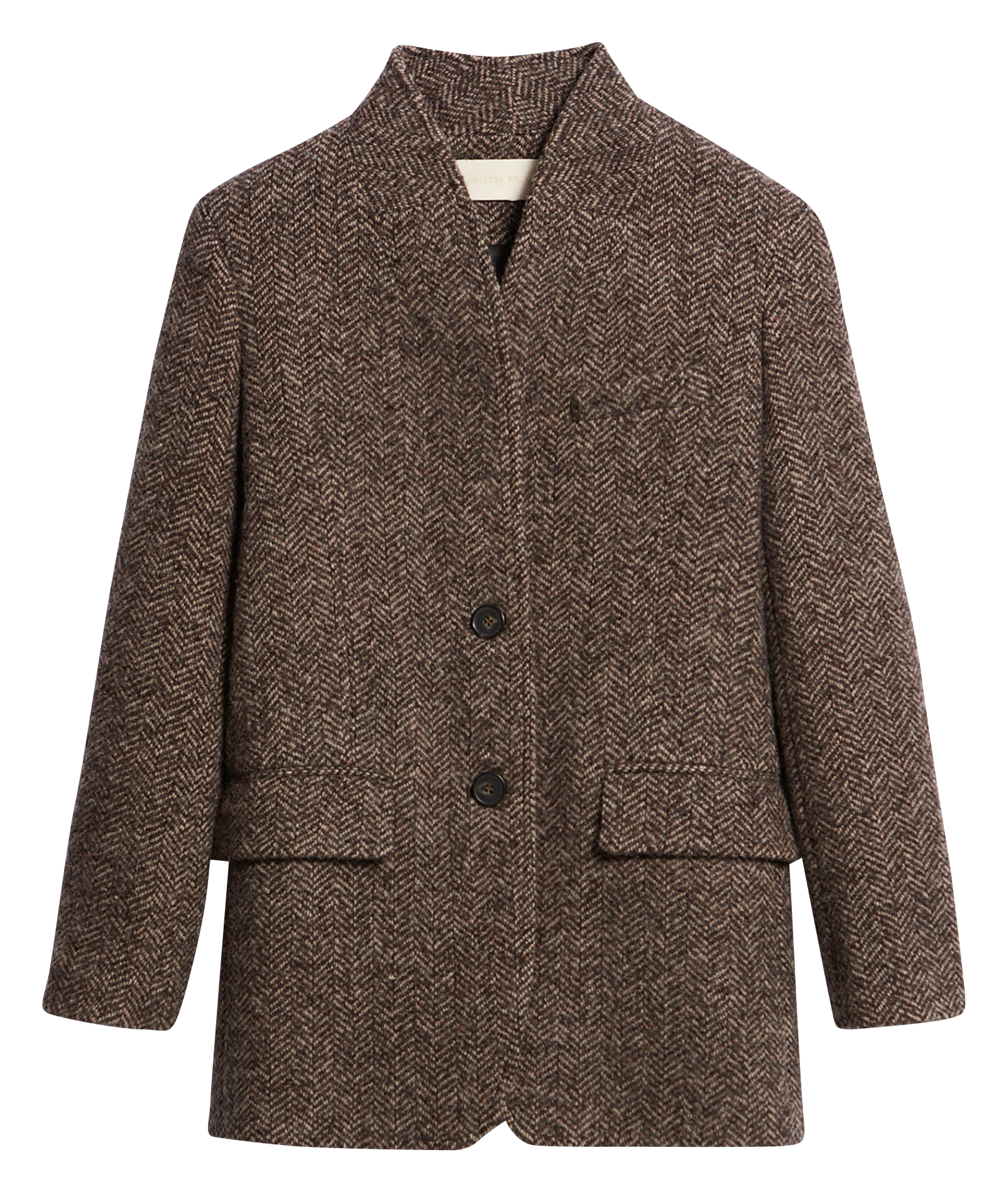 JOVANKA - Veste de tailleur col V | Marron