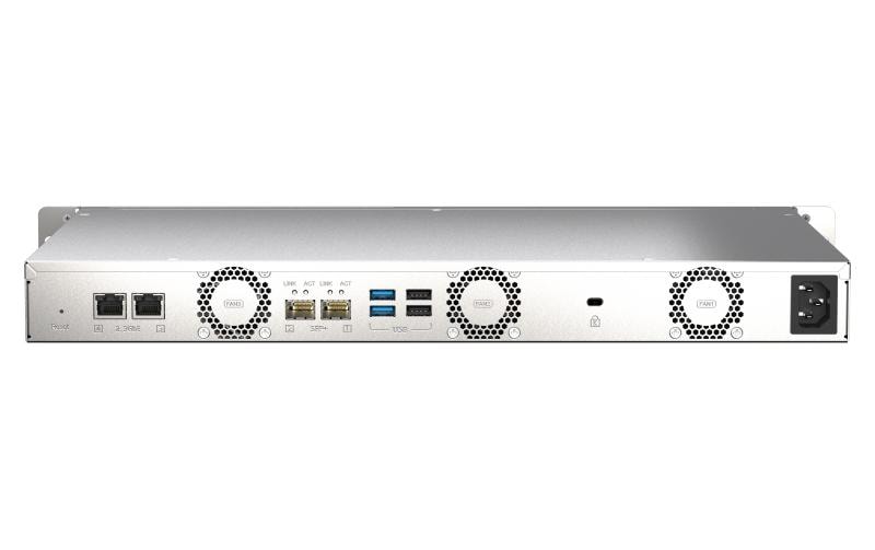 NAS TS-435XEU-4G 4-bay<br>Rackmount-NAS mit 4 Einschüben und kurzer Tiefe, unterstützt 2.5GbE/10GbE-Konnektivität und M.2 NVMe SSD-Caching