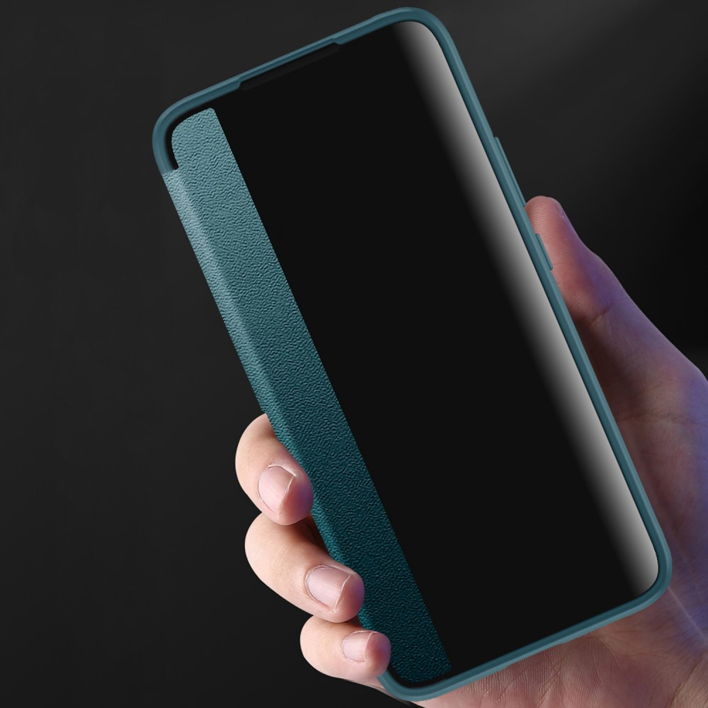Samsung Galaxy S23 5G Leder Hülle Slim Window View Flip Case - Schwarz