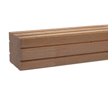 Tuinpaal vierkant Azobe hardhout ca. 6,5 x 6,5 cm, lengte ca. 270 cm