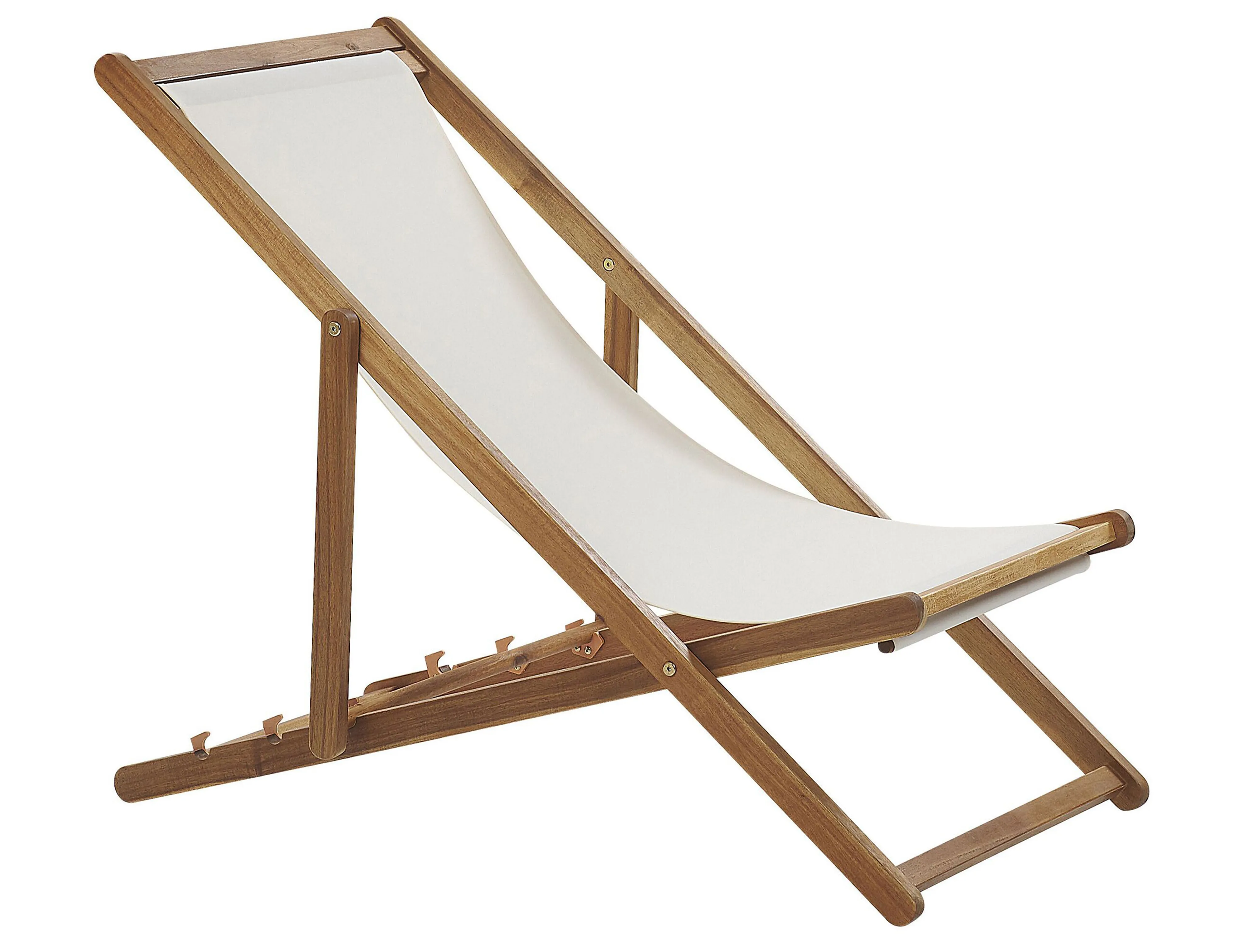 Set van 2 inklapbare ligstoelen ANZIO met vervangingshoezen Dieren motief Acaciahout Lichtbruin