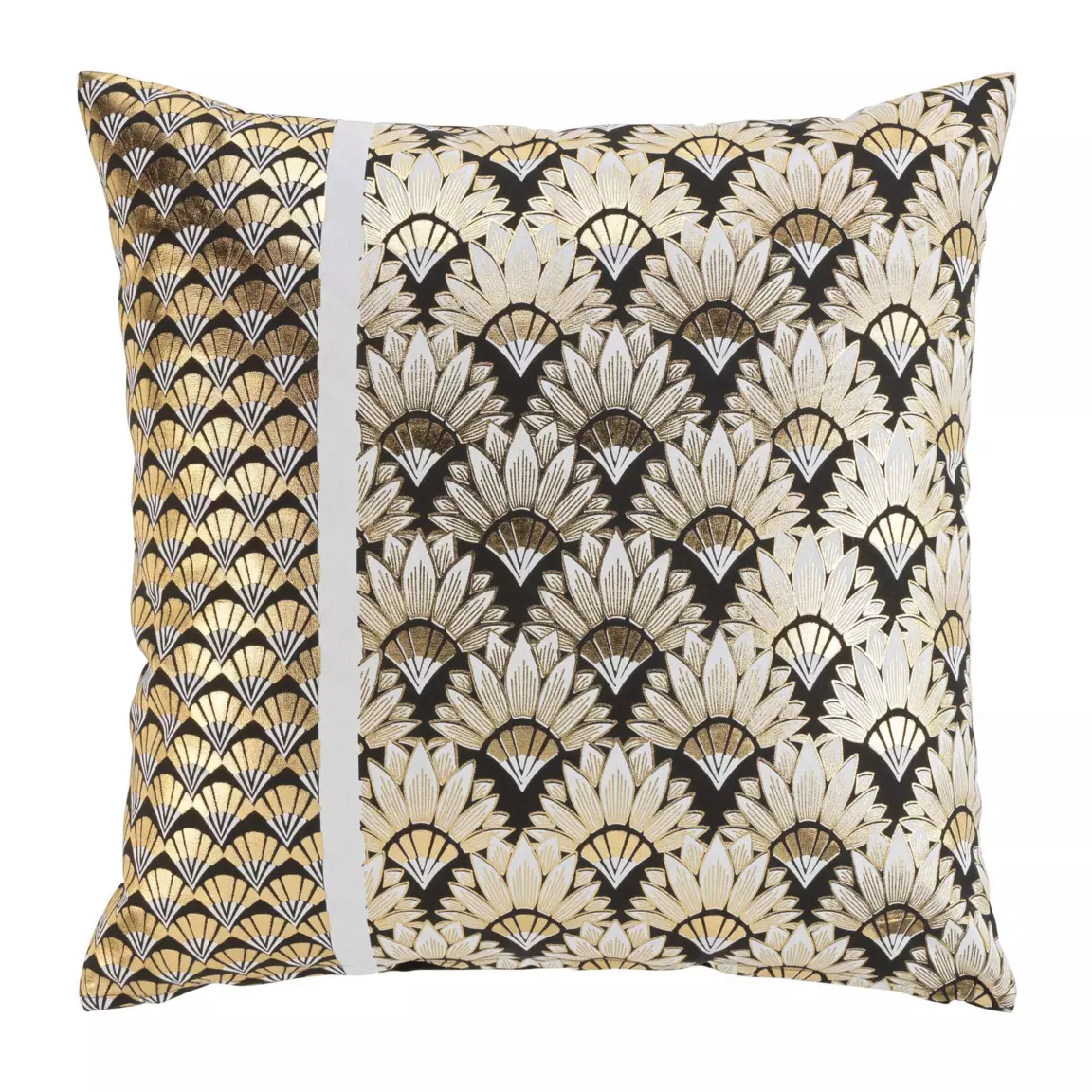 Housse de coussin carrée coton (60 cm) Carat Or
