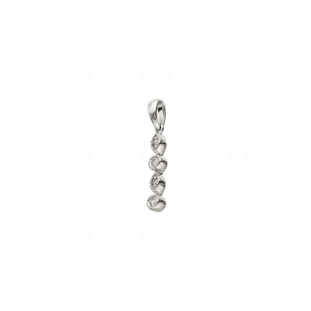 Anhänger 750/18 K Weissgold mit Diamanten 0.06 ct H/si