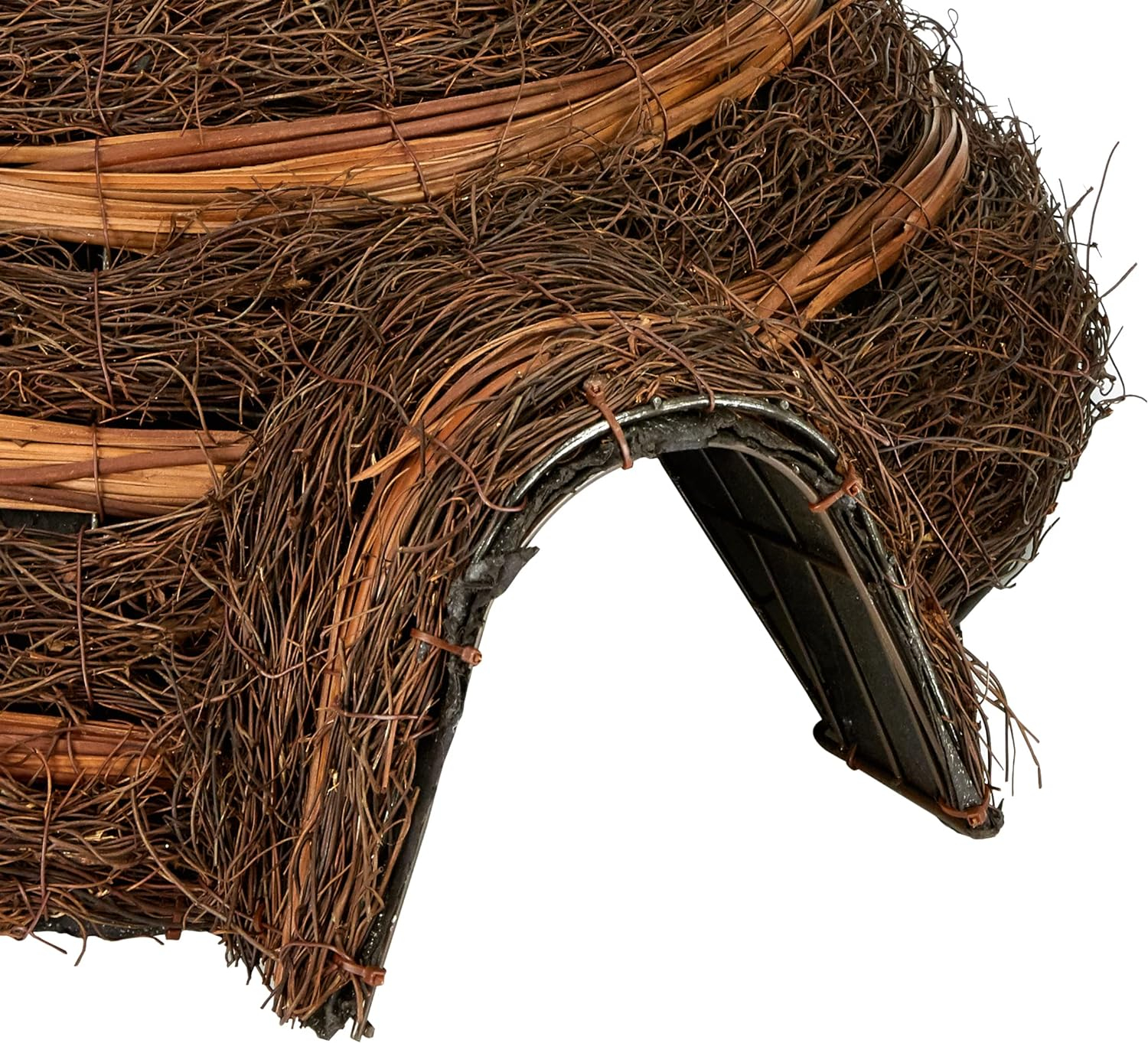 (Ø55cm) Wetterfestes Rattan Igel Haus Winterquartier Garten Outdoor Deko Igelkuppel - Braun