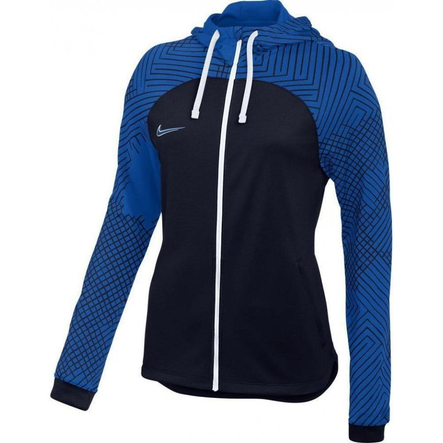 Nike Veste Dri-FIT Strike avec capuche - Bleu Foncé/Bleu/Blanc Femme