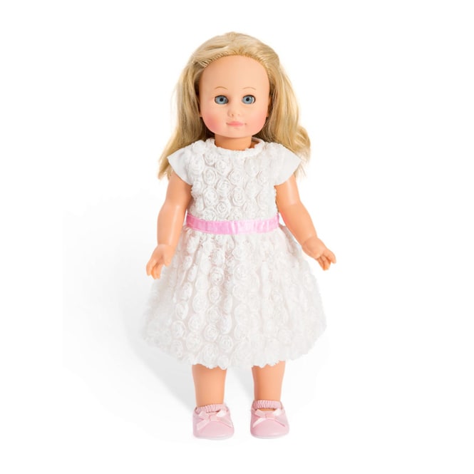 Puppenkleid - weiße Rosen - Größe 35 - 45 cm