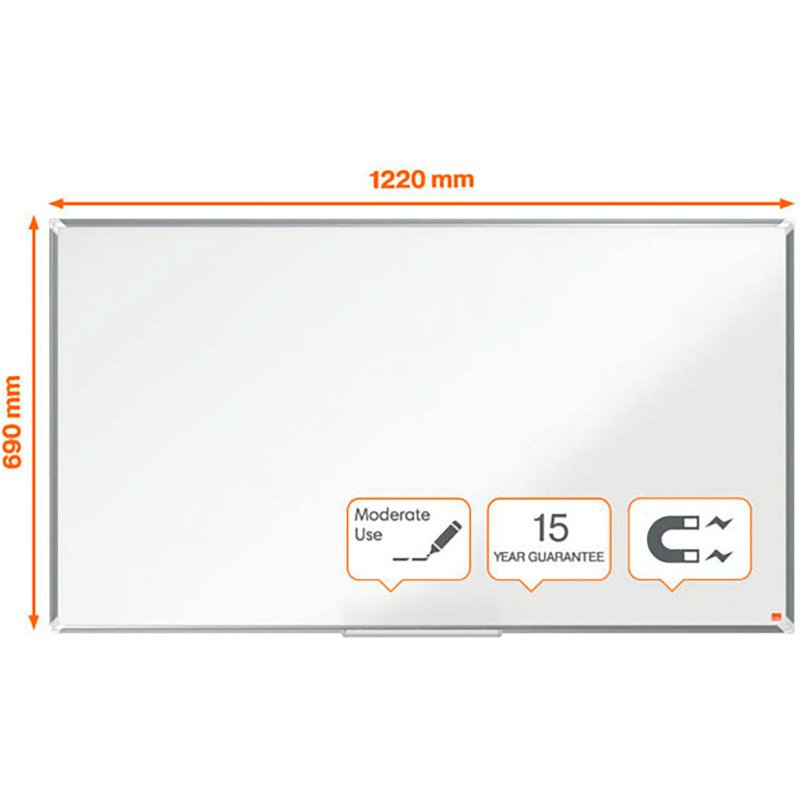 Tableau blanc laqué Premium+ 16/9e Nobo