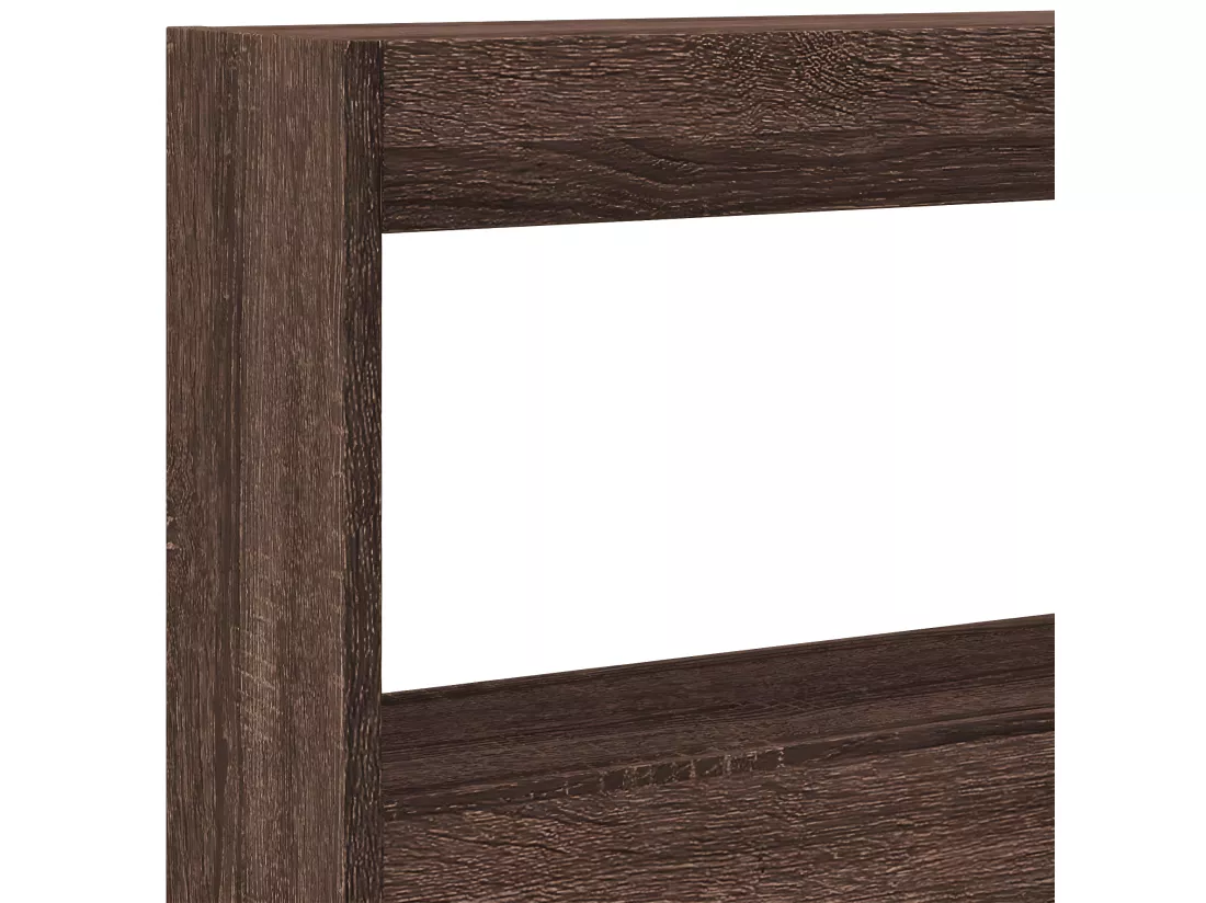 Armoire tête de lit avec LED chêne marron 200x17x102 cm