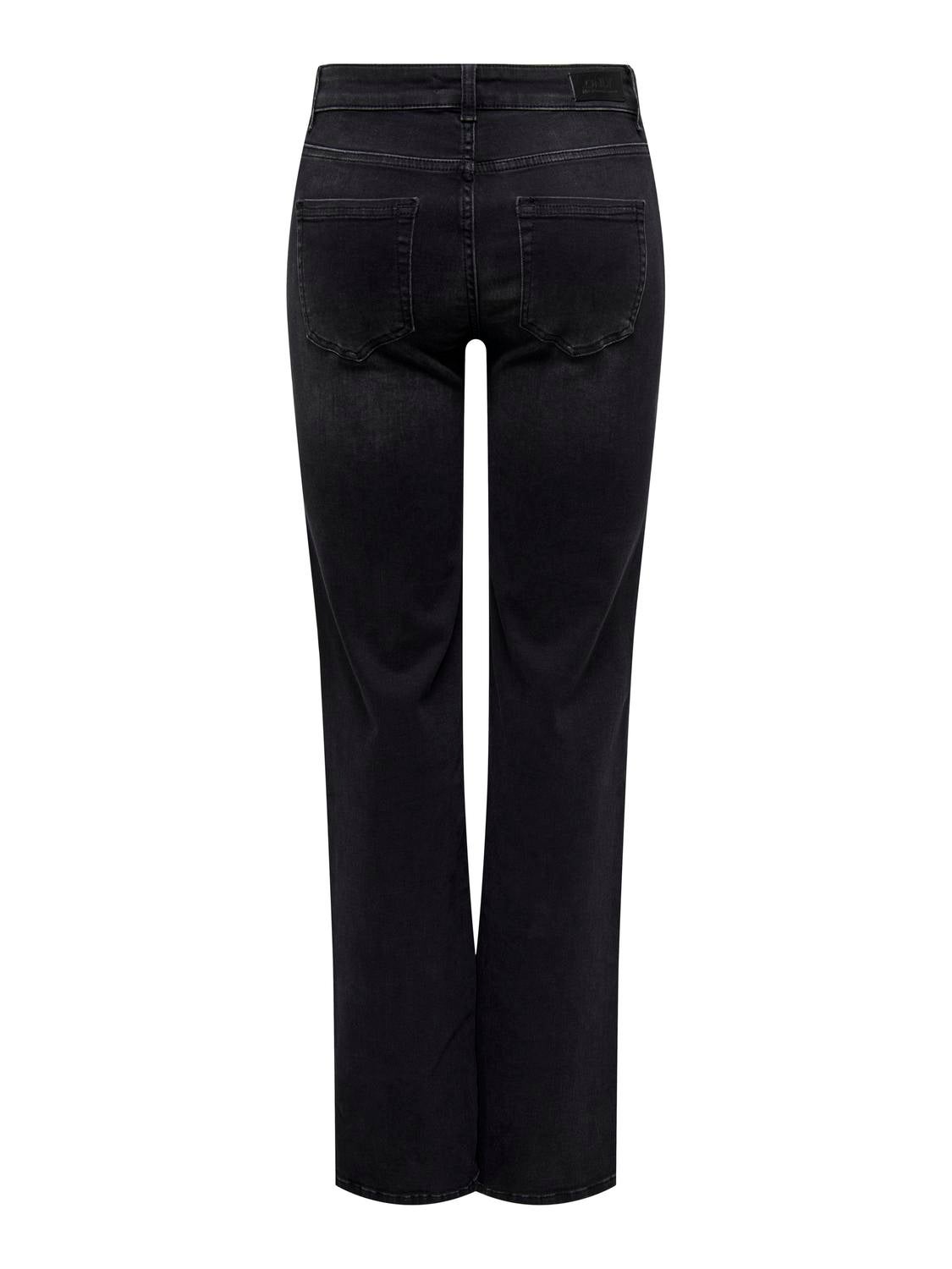 ONLBLUSH Mittlere Taille Gerade geschnitten Jeans Washed Black