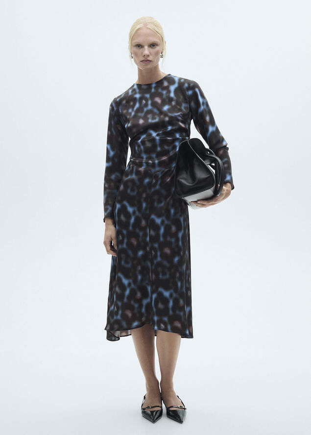 MANGO DRESS. -- BIMBA Medium blue