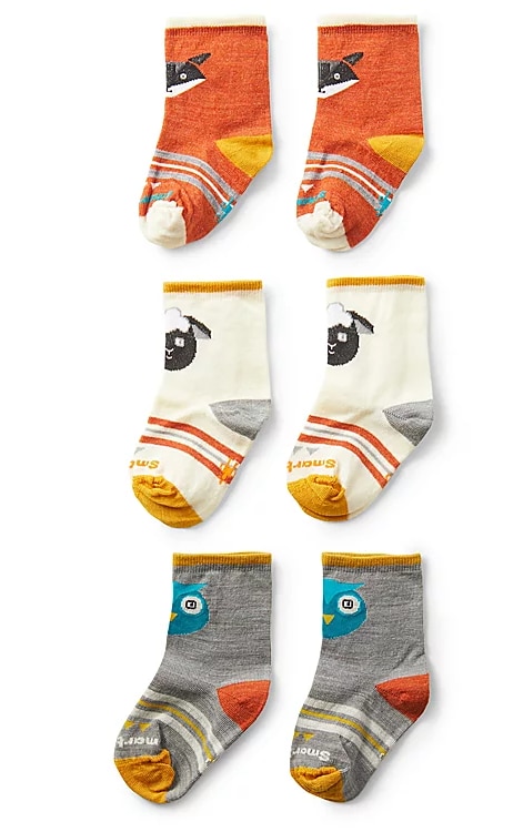 Smartwool Toddler Trio<br>3pk med ullsokker- kommer i en kjempe kul eske!