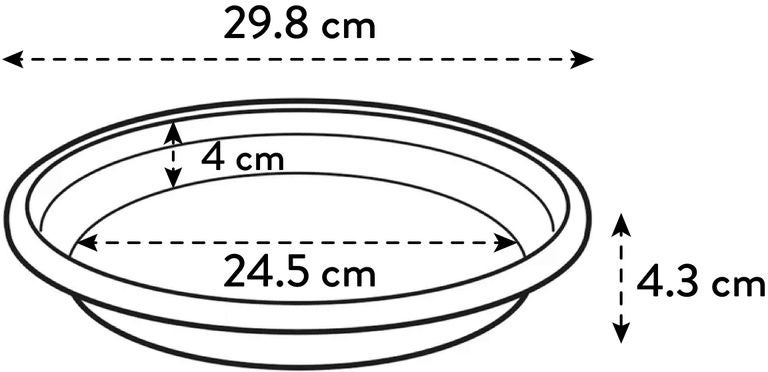 Elho plantenschotel Universeel antraciet D 29,8 H 4,3 cm