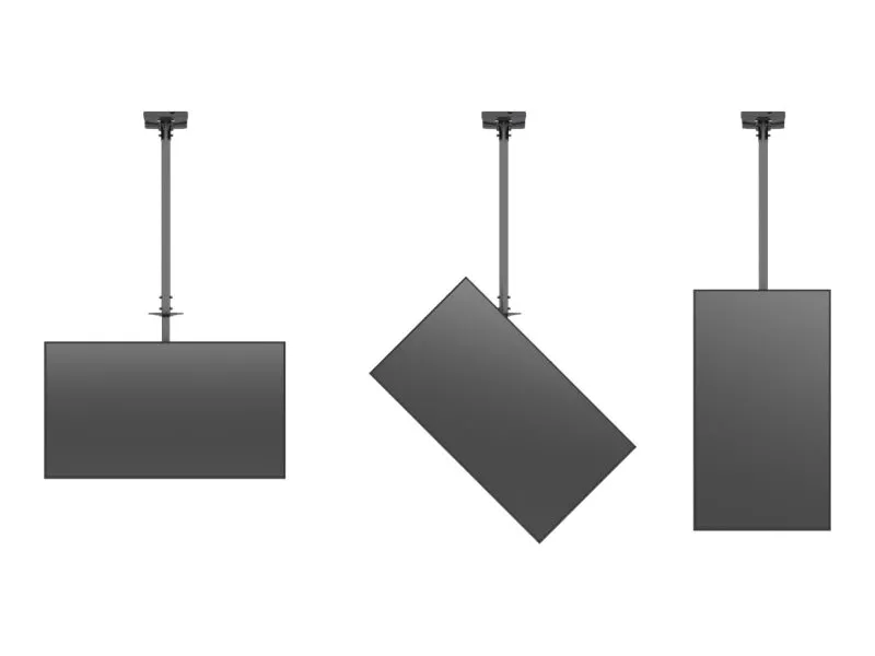 Multibrackets M Public Ceilingmount Medium Back to Back - Monteringssæt (loftsplade, vippe loft montering, VESA adapter) - for 2 LCD displays - stål - sort - skærmstørrelse: 32