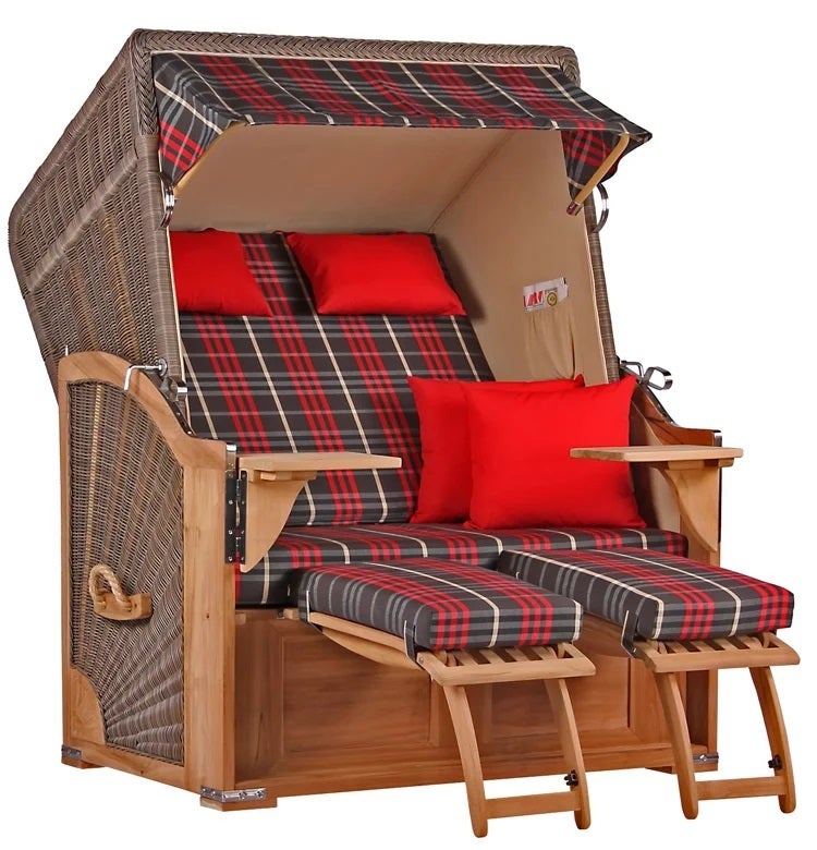 Strandstoel Nordstrand Teak PE grijs design 529