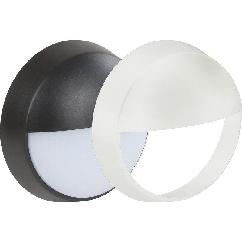 Luceco rond LED buitenlamp zwart/wit IP54 10W 400lm 4000K
