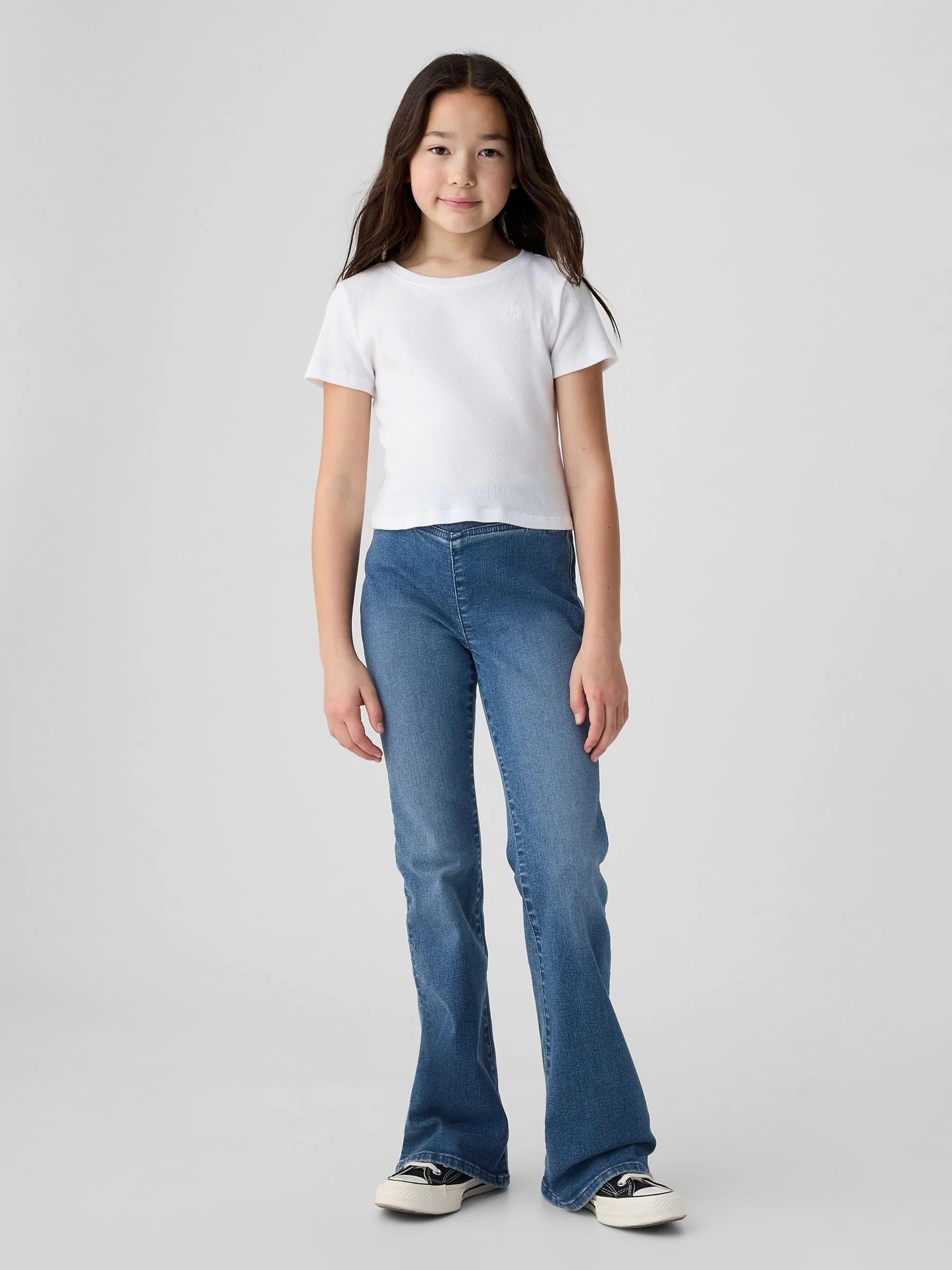 Gap High Waisted Crossover Flare Jeans (5-13yrs) (5-13yrs)