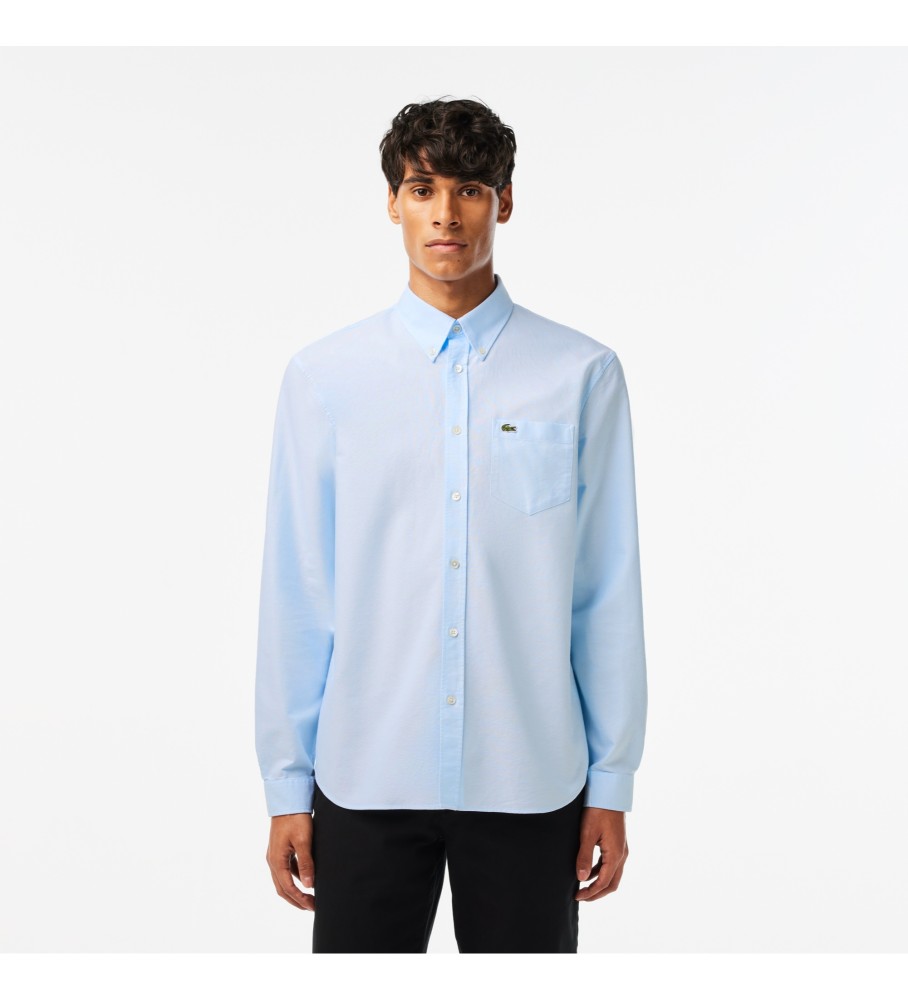 Camisa Oxford Lacoste Regular Fit azul