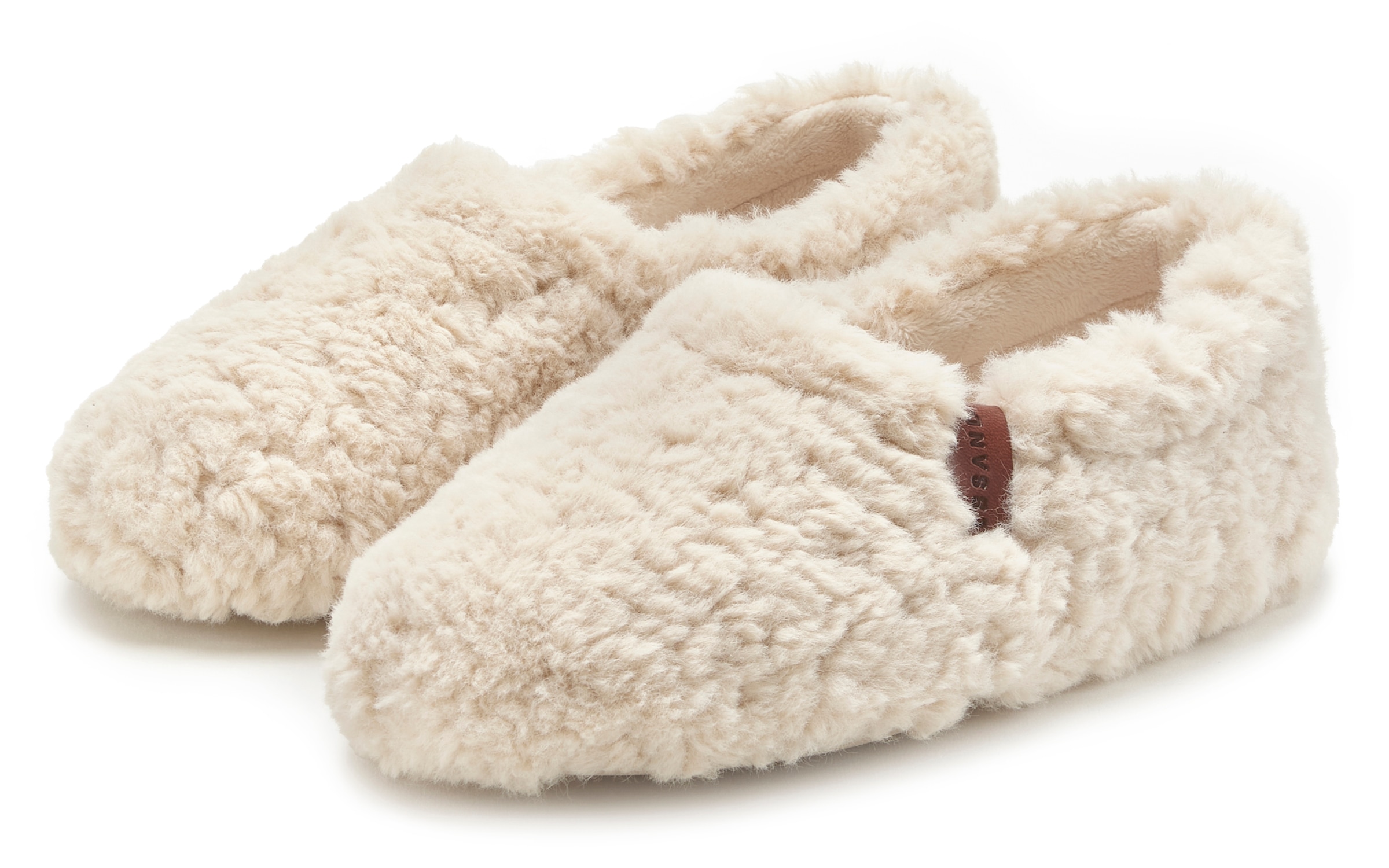 Elbsand Hausschuh  mit kuscheligem Fellimitat, Pantolette, Pantoffel, Hüttenschuh