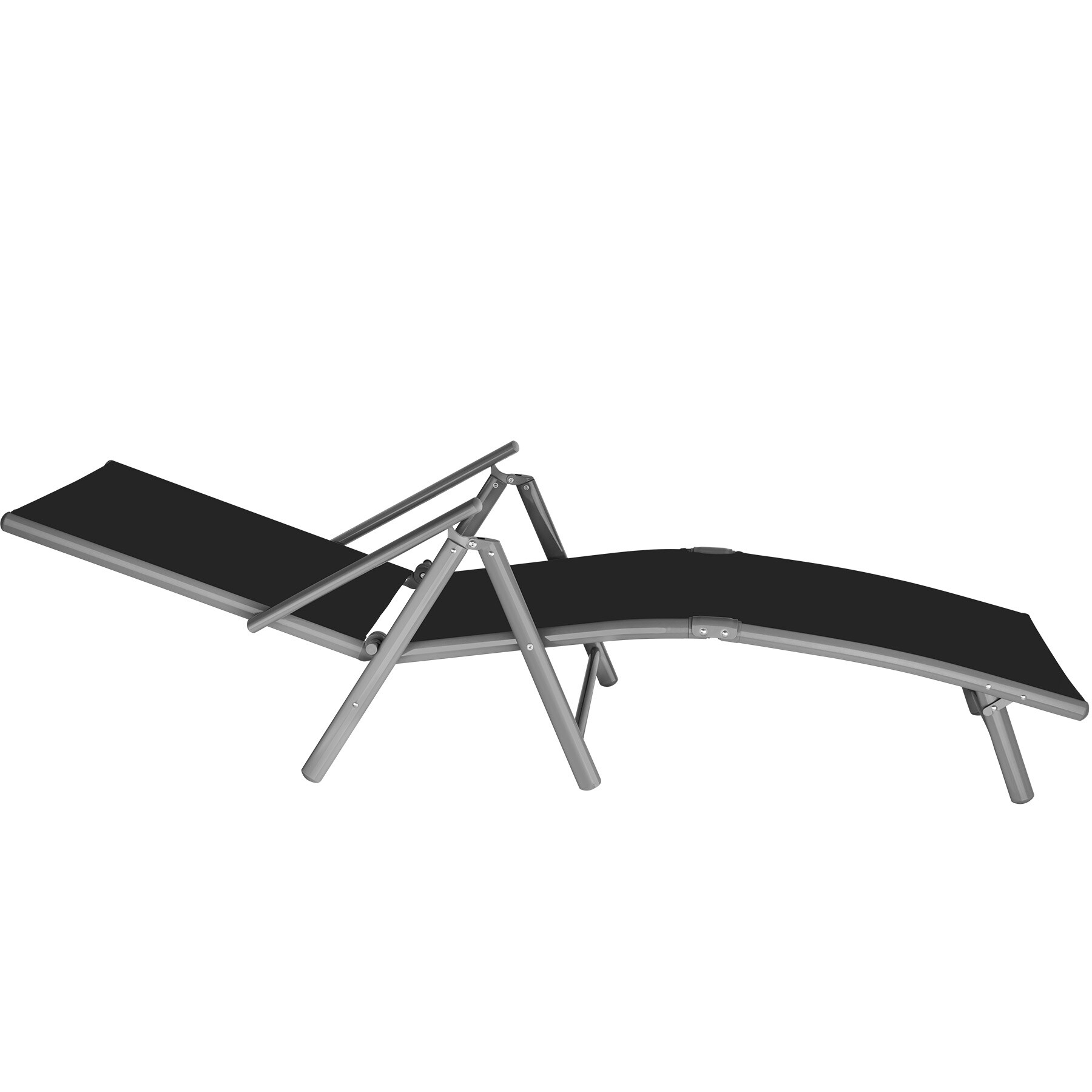 tectake® Gartenliege, klappbar, 7-fach verstellbare Rückenlehne, 182 x 62 x 59 cm