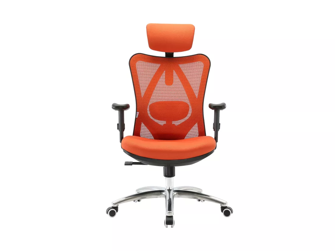 Chaise de bureau SIHOO-J86, sans repose-pieds, orange