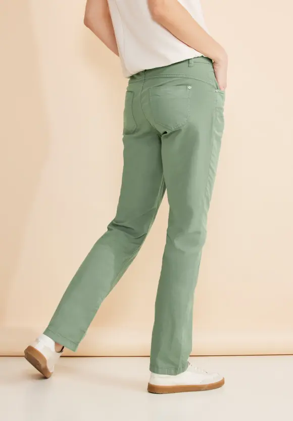 Casual Fit Twill Hose - dry salvia green
