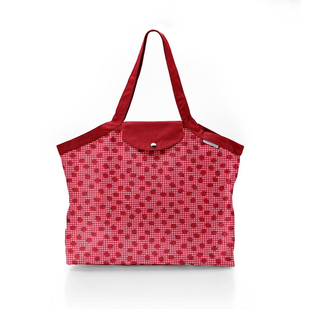 Sac Cabas Taille Moyenne Plissé Vichy Coccinelle