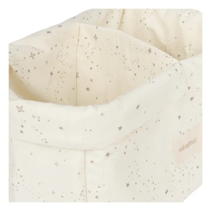 Nobodinoz Panier de rangement Stories en coton bio | Ecru