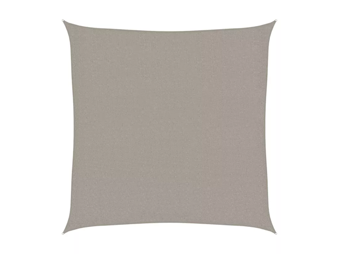 Voile d'ombrage 160 g/m² carré gris clair 2x2 m PEHD