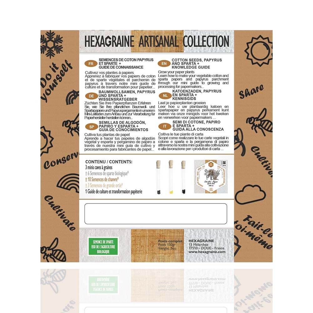 Coffret de semences papetier papiers carton parchemin