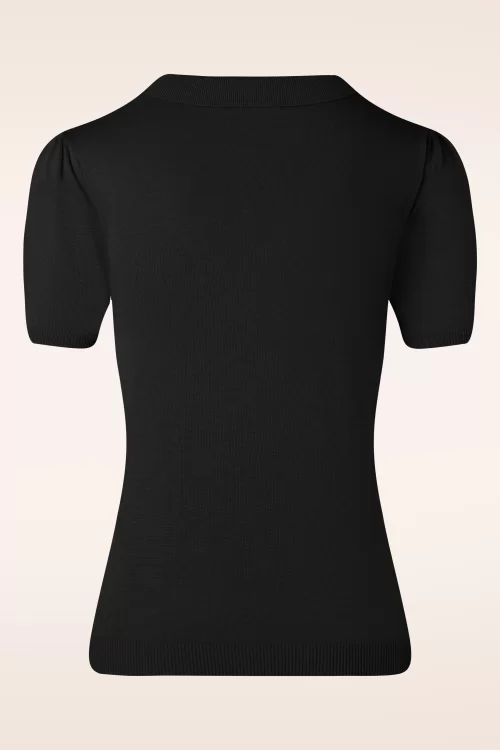 Banned Retro Beth Gebreide Top in Zwart