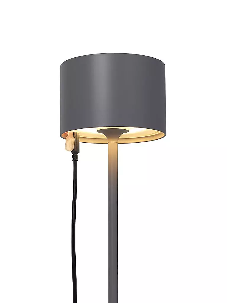 BLOMUS Mobile LED Stehleuchte FAROL 33,5cm Warm Grey grau
