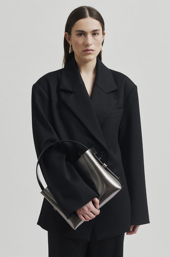 Second Female Leata Leather Bag Gunmetal