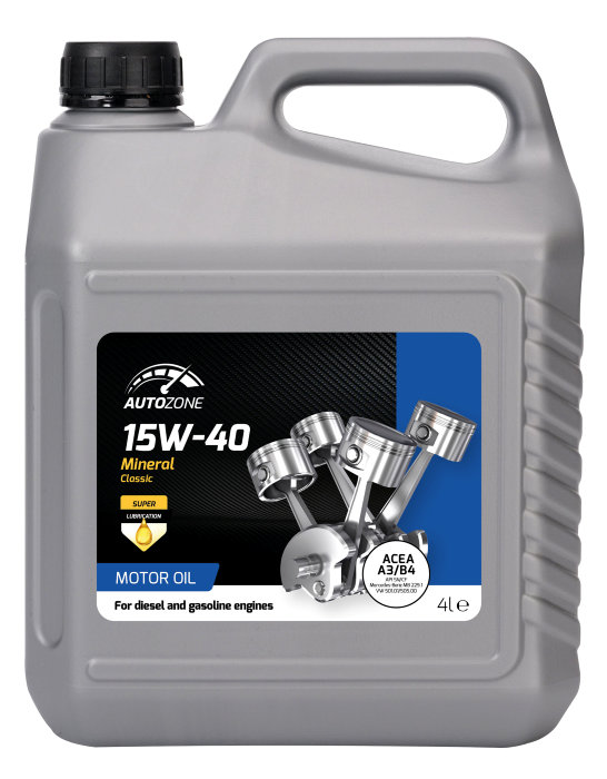 Motorolie mineralsk 15W-40 4 liter - Autozone