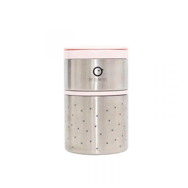 Olmitos Termo Sólidos Aço Inoxidável Triângulos Rosa 250ml   570ml