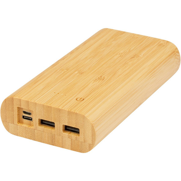 EgotierPro 124324 - Batterie de secours Tulda de 20,000 mAh en bambou